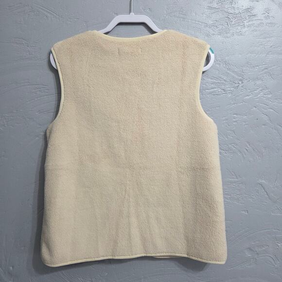 MEROKEETY Woman's Cream Colored Very Soft Vest Size Small - Picture 3 of 8